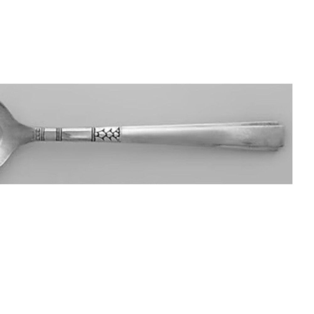 Oneida CAPRI 6 Cream Soup Spoons Silverplate Wm A Rogers 1935 Flatware Silver +1